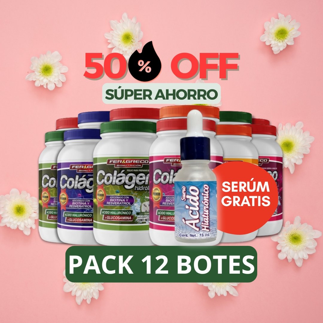 Banner abril 2026 paq 12 Paquete de 12 Colágenos Hidrolizados Premium | Máximo ahorro por bote - Imagen 1