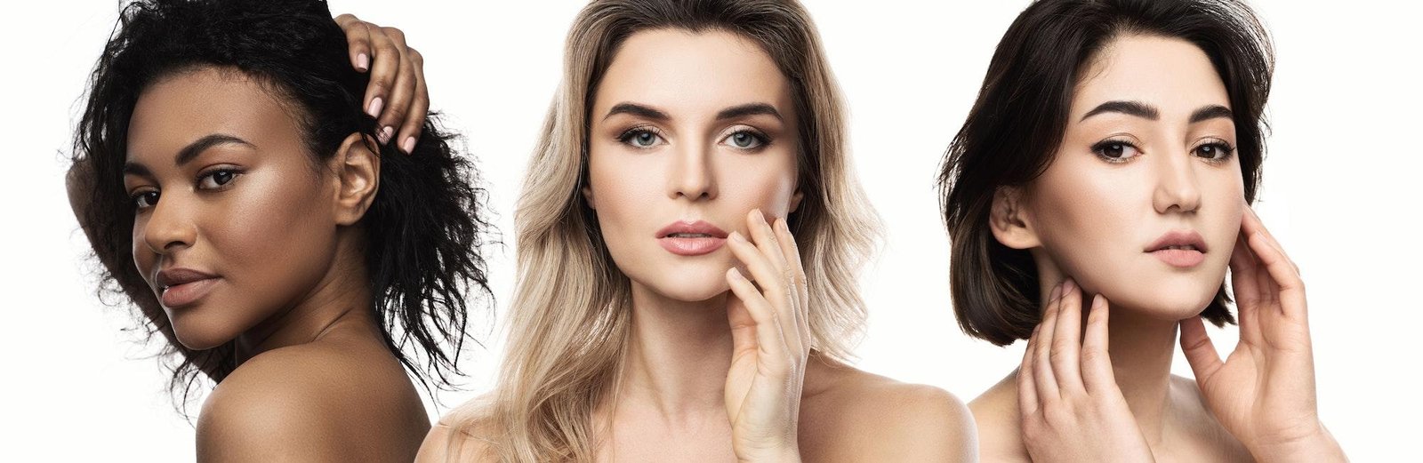 Multi-ethnic beauty and skincare. Group of women with a different ethnicity.