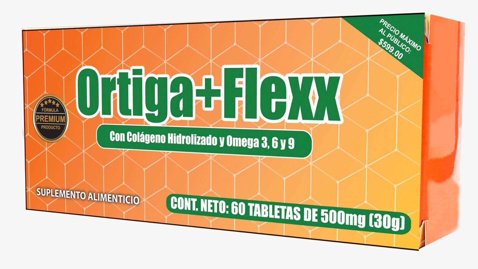 ortiga+flexx caps Ortiga+Flexx con colágeno hidrolizado y Omega 3, 6 y 9 - Imagen 1